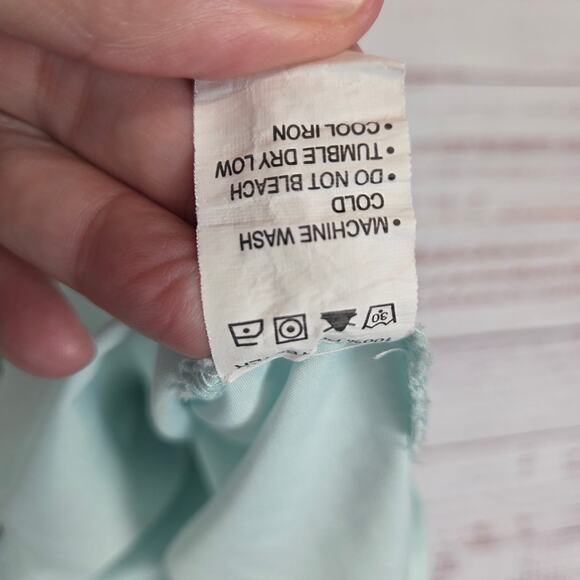 Antheaa Chiffon Babydoll Sundress XL Mint Green Ruffle Smocked Tier Summer Dress - Picture 7 of 16